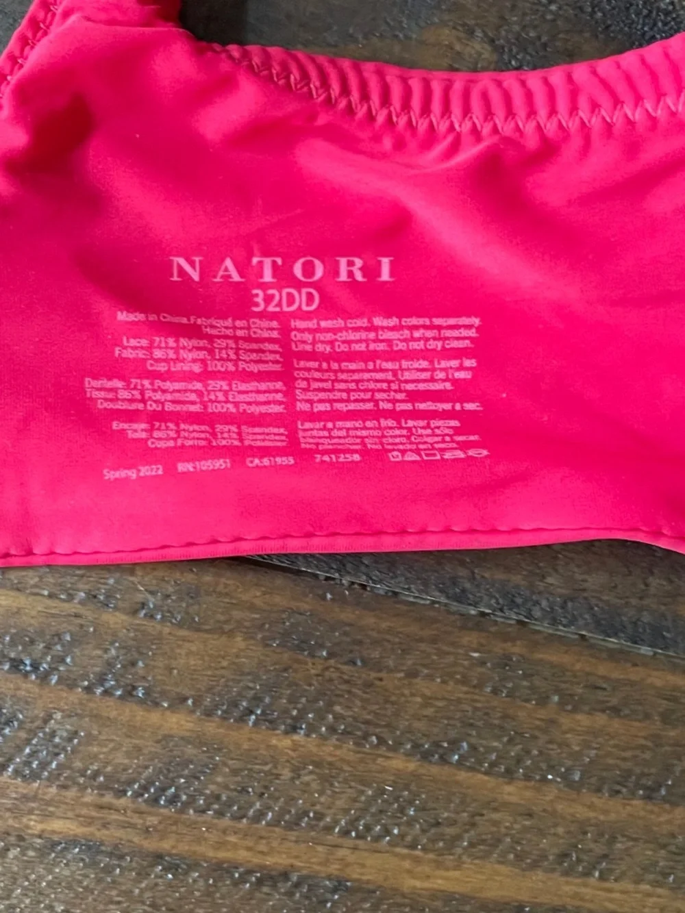 Natori red lace